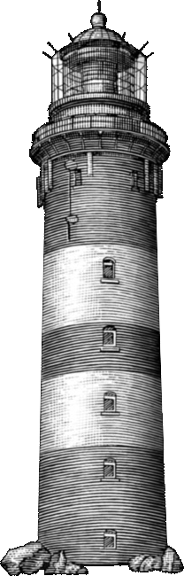 greyscale lighthouse in the dark