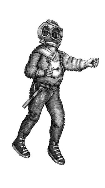 Greyscale Diver with key