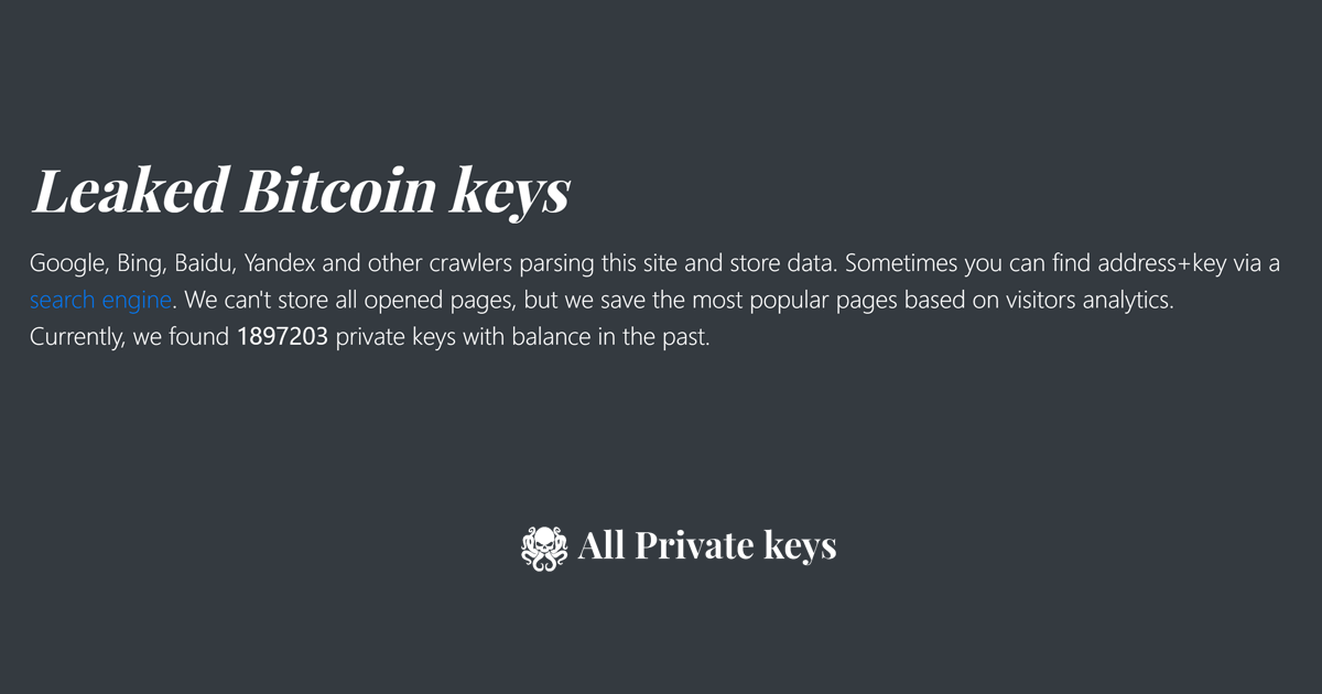 litecoin leaked private key site bitcointalk.org