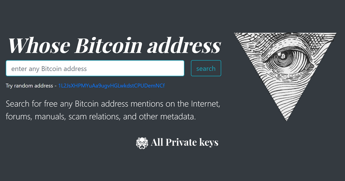 Who!   se Bitcoin Address - 